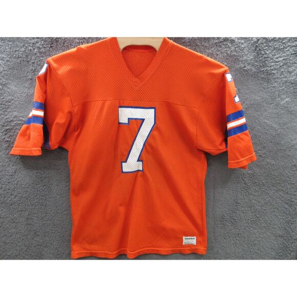Vintage Sand-Knit Denver Broncos John Elway NFL Football Jersey Size Large - Picture 1 of 16